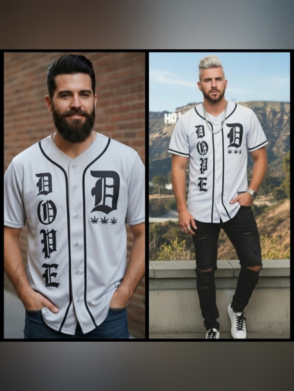 Spencers Gray blk D$pe mary J Graphic Baseball Jersey Streetwear Top Unisex M